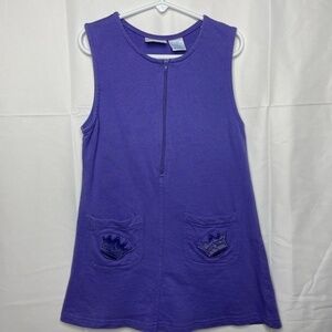 VINTAGE Zip Up Tank Dress 100% Cotton Size 6